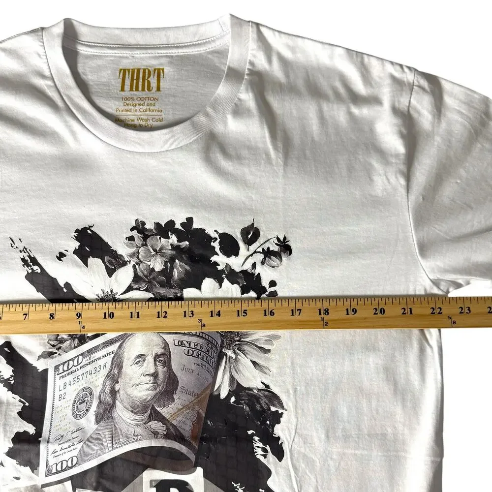 THRT Denim Money On My Mind T-shirt Men’s L - Streetwear Skater Urban Casual Rap - Picture 10 of 11